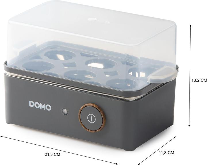Actual product image Domo DO 9283 EK Eierkocher bis 6 Eier matt grau
