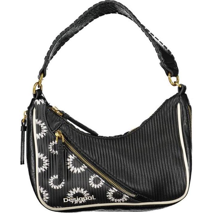 Desigual, Donne, Borsetta, Black Polyurethane Women Handbag, Nero