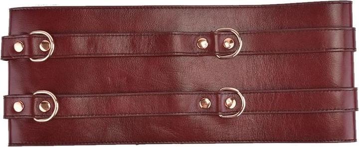 Actual product image Liebe Seele Wine Red Genuine Leather Waist Corset