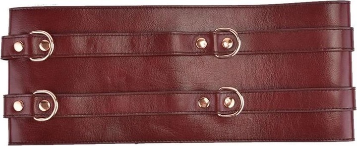 Produktbild Liebe Seele Wine Red Echtleder Taille Korsett Grösse S