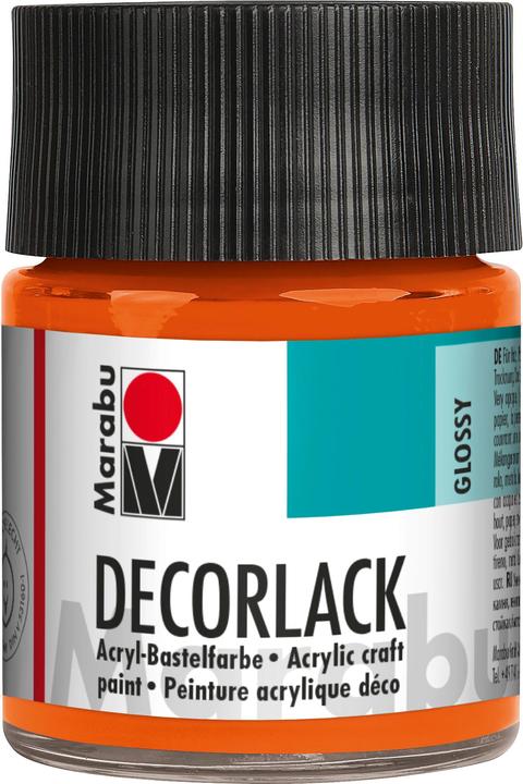 Image du produit Marabu Vernis acrylique "Decorlack", orange, 50 ml, en pot (Orange, 50 ml)