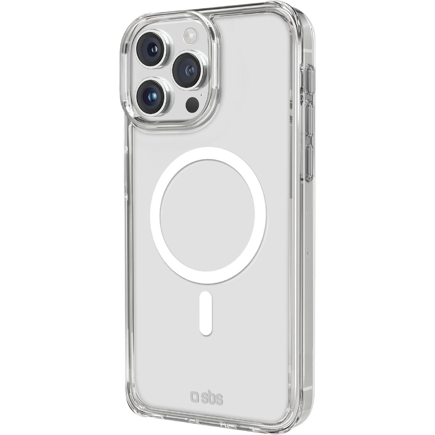 SBS Light Mag Cover iPhone 15 Pro Max tranp. (Apple iPhone 15 Pro Max), Smartphone Hülle, Transparent