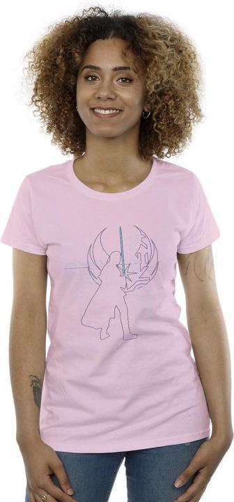 Actual product image Star Wars Womens/Ladies Obi-Wan Kenobi Jedi Master Balance Cotton T-Shirt (M)
