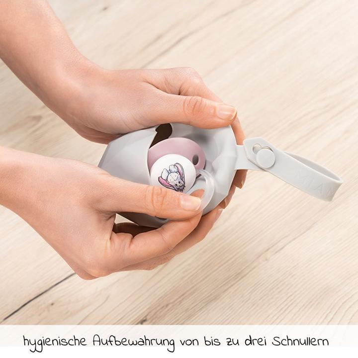 Produktbild MiaMia Schnullerboxen Silikon-Schnullerbox / Schnullerhalter - Diamant -