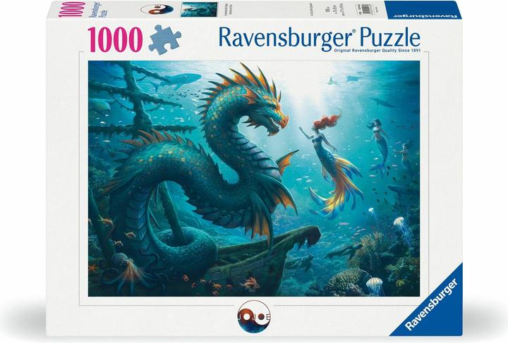 Produktbild Ravensburger Puzzle 12001434 - Enchanted Depths: Dragon, Mermaid and Turtles - 1000 Teile Puzzle (1000 Teile)