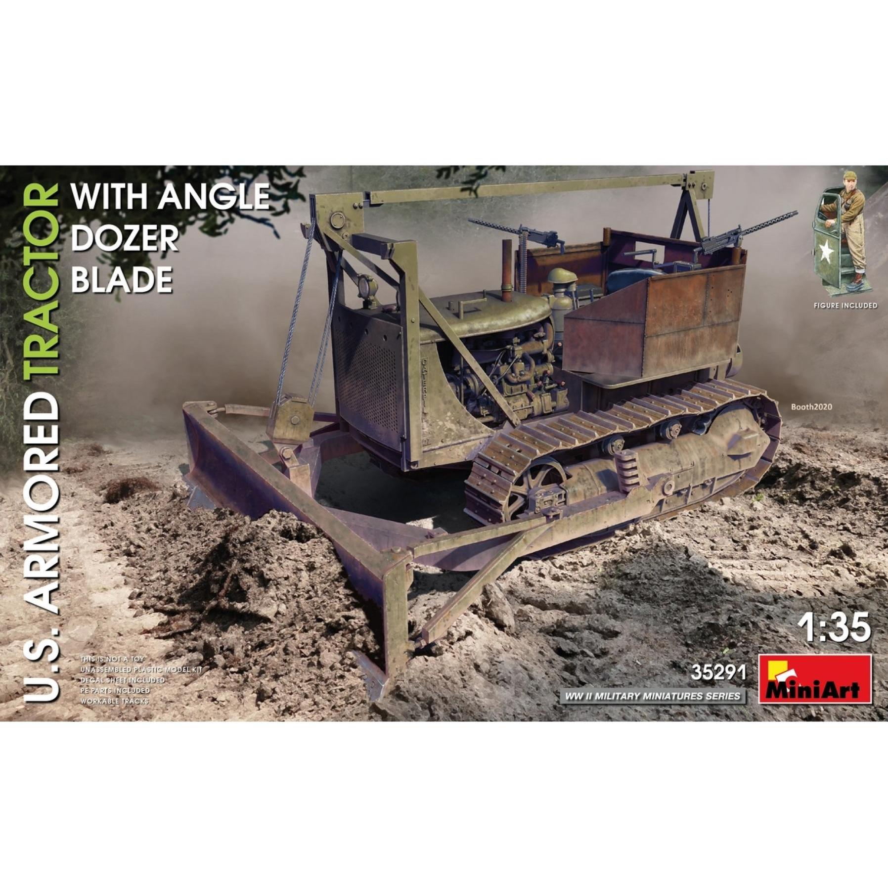 Mini art U.S. Armored Tractor w/Angle Dozer Blade