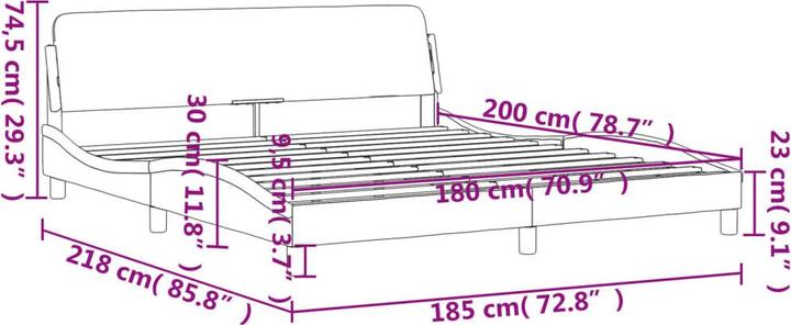 Image du produit vidaXL Bettgestell (180 x 200 cm)