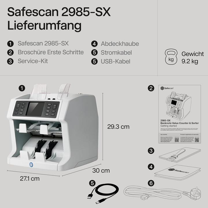 Actual product image Safescan 2985-SX (Bank note counter)