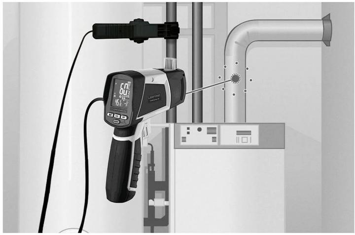 Actual product image Laserliner Temperature probe K type with heat resistant handles