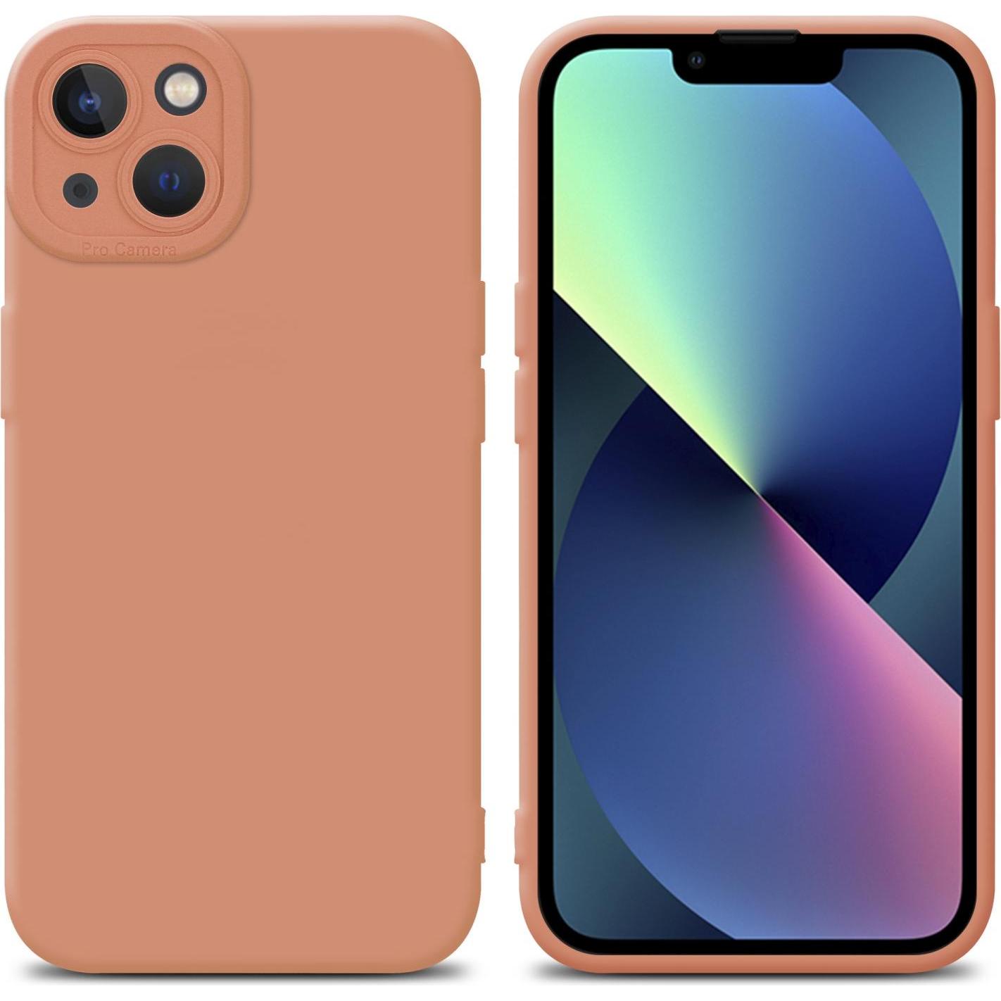 Cadorabo Hülle für Apple iPhone 14 PLUS im TPU Fluid LM162 Style (Apple iPhone 14 Plus), Smartphone Hülle, Orange