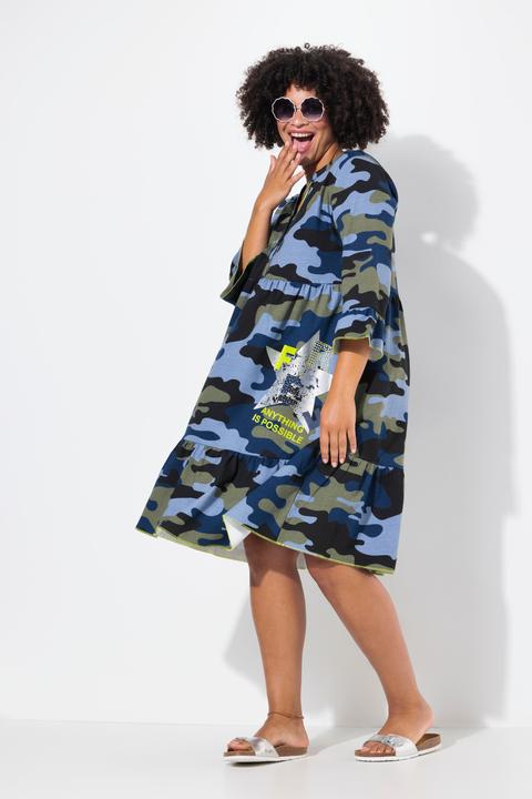 Actual product image Angel of Style Jersey dress with decorative rhinestones and camouflage (52)