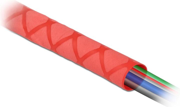 Actual product image Delock Heat shrink tubing X-pattern non-slip 1 m x 30 mm red (1 x)
