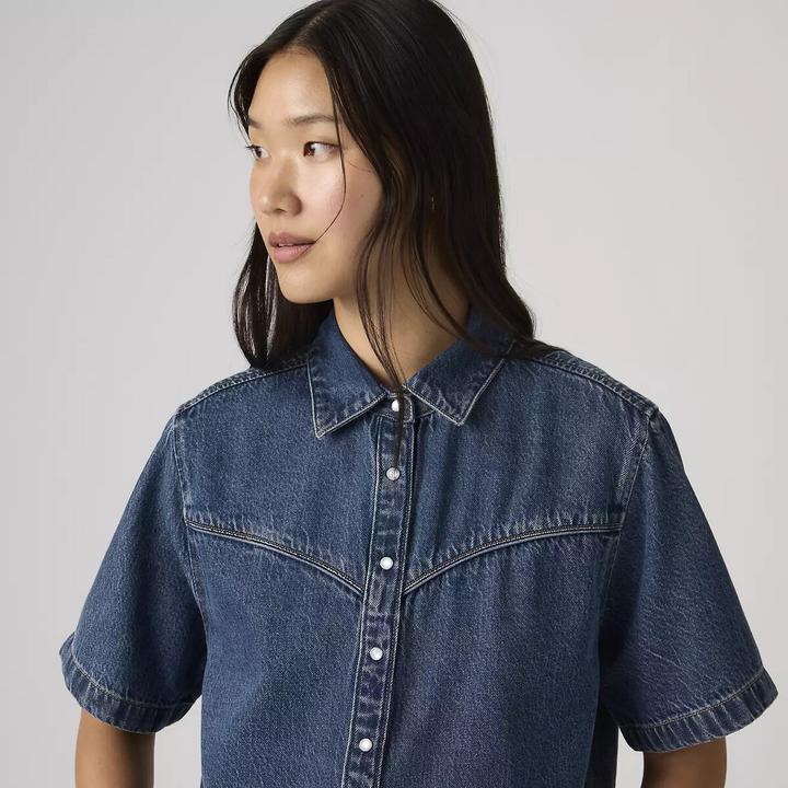 Immagine prodotto Levis Kurze Bluse mit kurzen Ärmeln aus Denim (L)