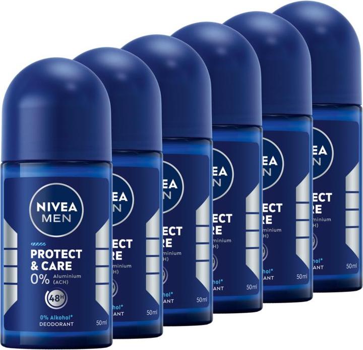 Produktbild NIVEA MEN Multipack Protect & Care Roll-on (6 Stück) (Roll-on, 300 ml)