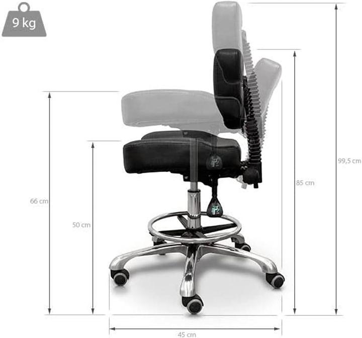 Actual product image Quirumed Hydraulic Stool with Backrest Seat and Footrest (50 - 70 cm)
