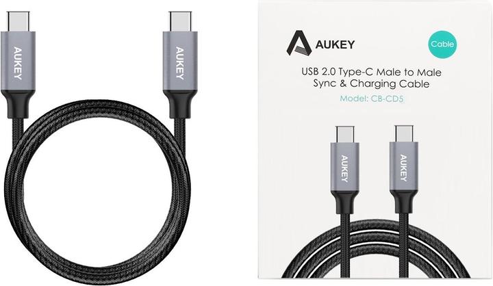 Image du produit Aukey USB C – USB C (1 m, USB 2.0)