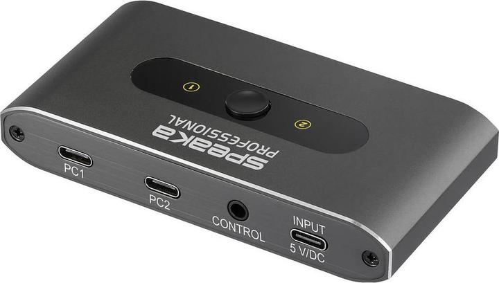 Actual product image SpeaKa Professional 2 Port USB 3.2 Gen 1-Umschalter (USB 3.0) Grau