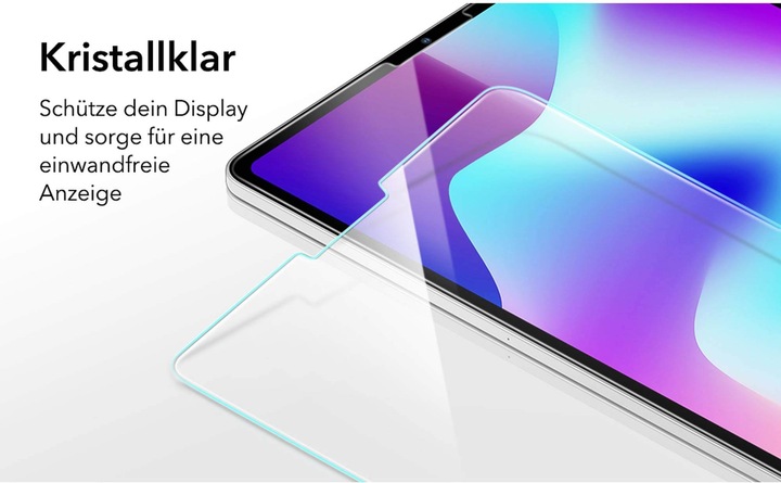 Immagine prodotto ESR Protezione del display in vetro temperato (1 Pezzo/i, iPad Pro 12.9 2020 (4. Gen), iPad Pro 12,9 2022 (6a generazione), iPad Pro 12.9 2021 (5a generazione), iPad Pro 12.9 2018 (3. Gen))