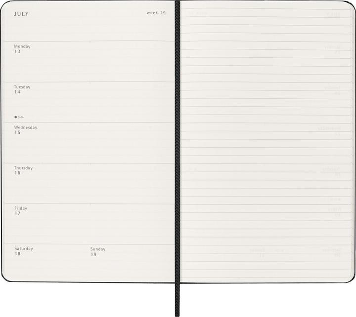 Actual product image Moleskine Geschäftsagenda Weekly (13 x 21 cm, English)