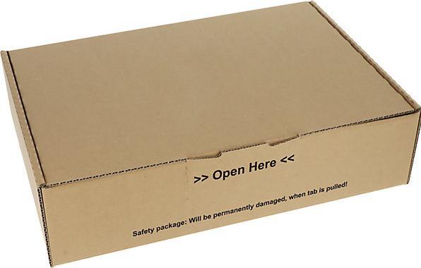 kaiserkraft Folding box closed by seal, brown, pack of 20, internal LxWxH 380 x 260 x 100 (20 x)
