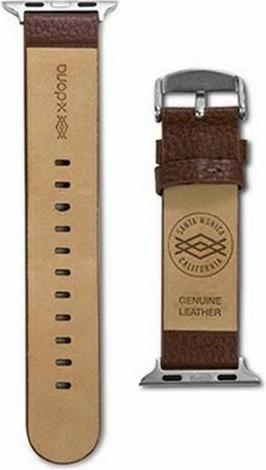 Actual product image X-Doria Apple leather strap, brown, 42 mm smartwatch (42 mm, Genuine leather)
