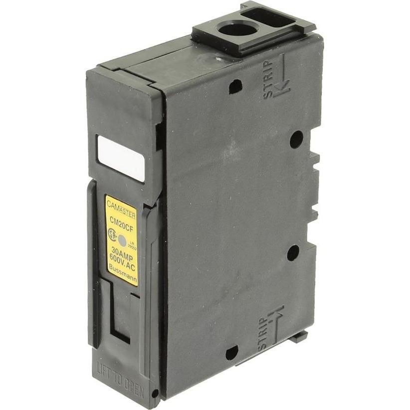 10x Eaton, Sicherung, Sicherungshalter, Niederspannung, 20 A, AC 600 V, HRCI-CA, 1P, CSA, schwarz, 35 mm DIN-Schienen- o...