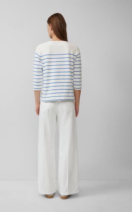 Produktbild S.Oliver Sweatshirt Geringeltes Sweatshirt mit U-Boot-Ausschnitt (46)