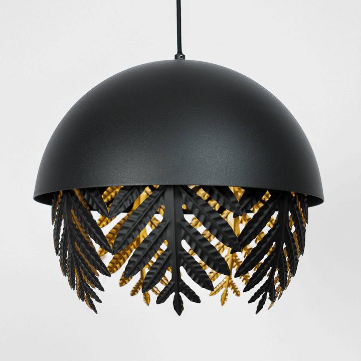 Actual product image Lucande Aparas pendant light Ø35 Black/Gold (E27)