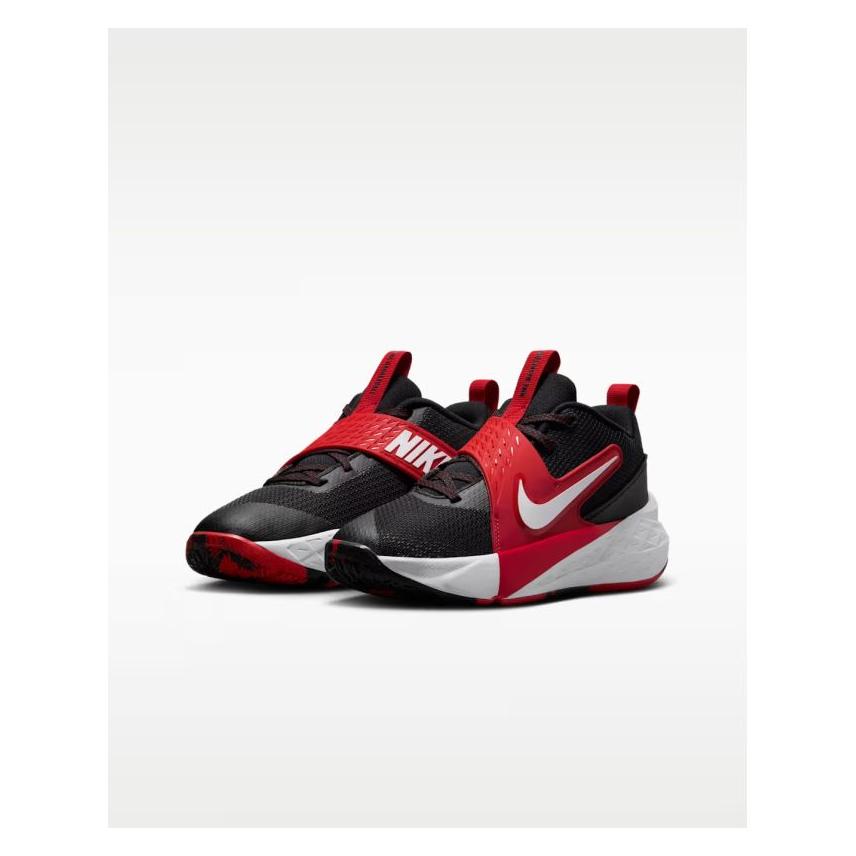 Nike, Jungen, Sneakers, Team Hustle, Rot, Weiss, Schwarz, (38.5)