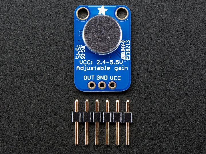 Image du produit Adafruit Amplificateur de microphone à électret MAX4466 (Haut-parleurs)