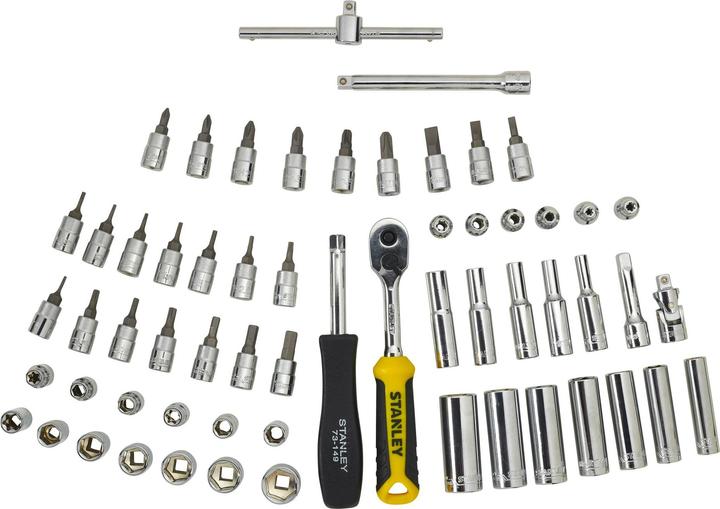 Produktbild Stanley Modul Steckschlüssel, Transmodul System (1/4 Zoll, inklusive 60-teiligem Zubehör-Set, sicher