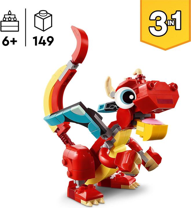 Produktbild LEGO Roter Drache (31145, LEGO Creator 3-in-1)