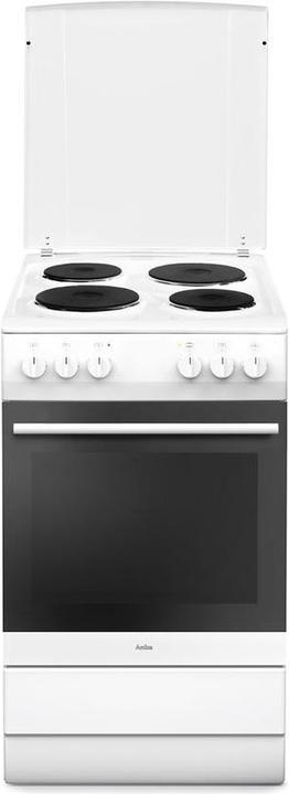 Actual product image Amica freestanding cooker with hob, white enamelled NewSeries 500 Usable volume 67 l WxHxD 500 x