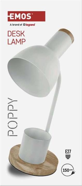 Immagine prodotto Emos Schreibtischlampe POPPY, weiss (E27)