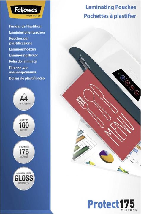 Immagine prodotto Fellowes Proteggere 175 (A4, 100 pz., 175 µm)
