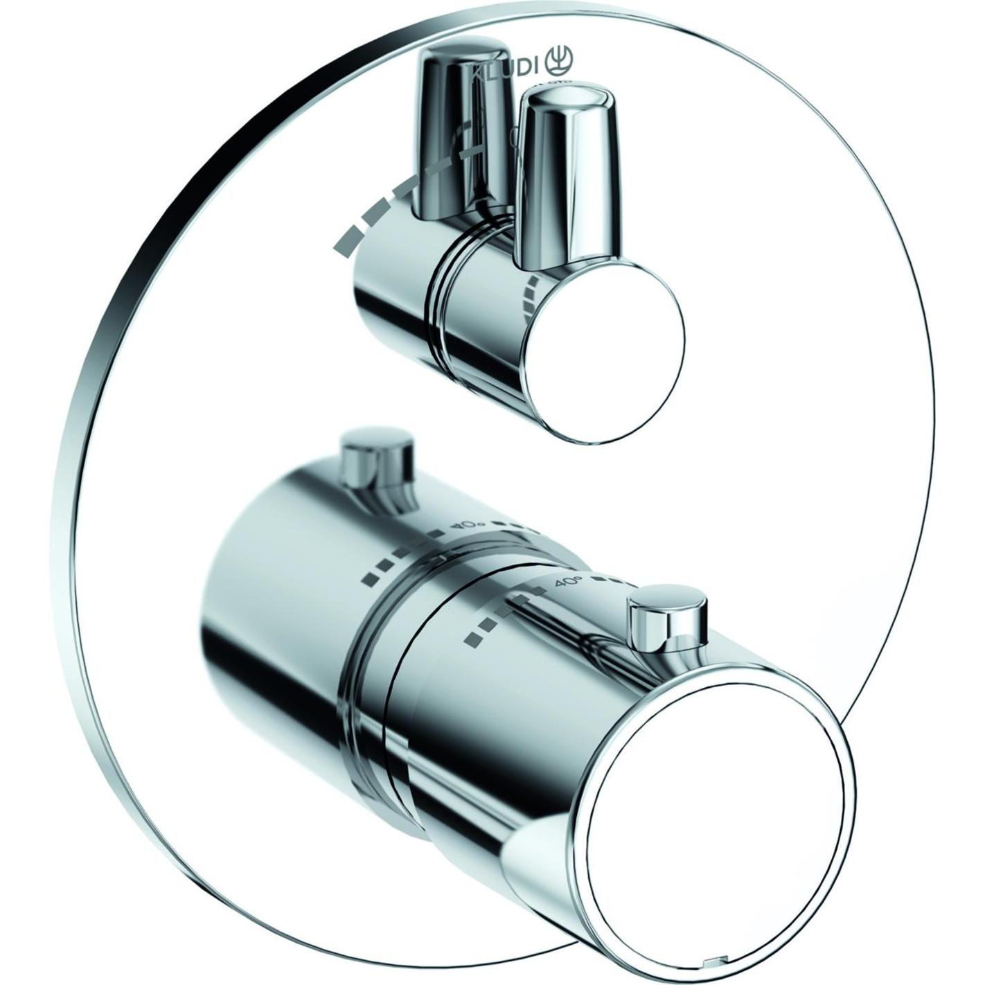 Kludi, Rubinetteria per bagno, ZENTA SL Mitigeur thermostatique encastré pour douche, montage mural, blocage de l'eau chaude