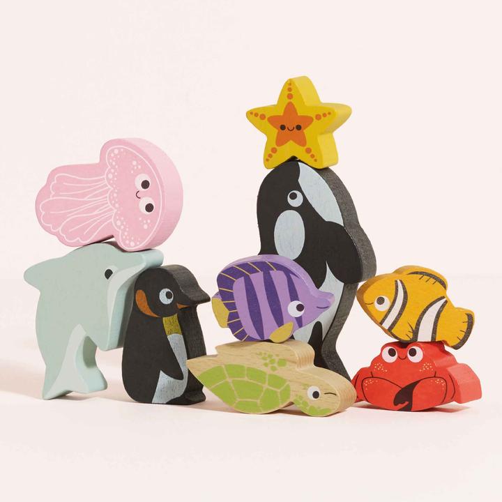 Actual product image Le Toy Van Stacking game sea animals