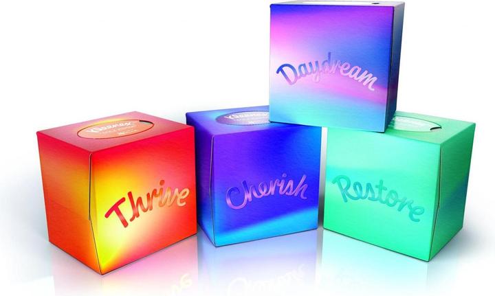 Actual product image Kleenex Collection Cosmetic Tissues Cube Trio