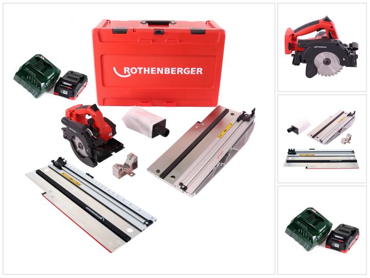 Actual product image Rothenberger PIPECUT mini cordless universal saw 18 V 125 mm + 1x battery 4.0 Ah + charger + guide sch