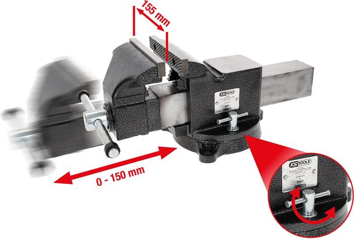 Actual product image KS Tools Parallel vice. 6 (160 mm)