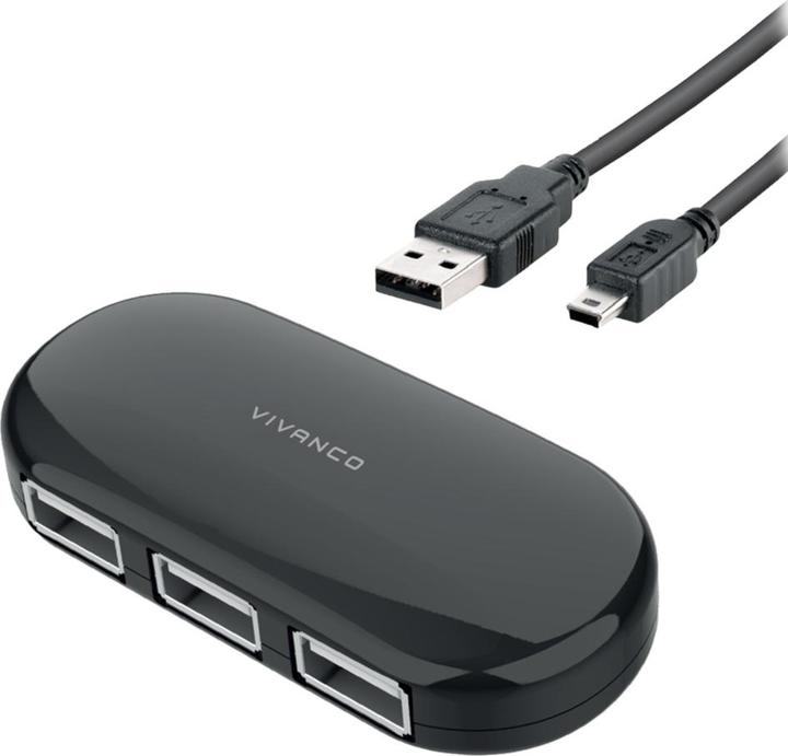 Image du produit Vivanco USB 2.0 Hub, 4-Port (USB-A, 4 ports)