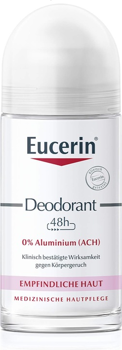 Actual product image Eucerin Deodorant 48h roll-on for sensitive skin, 50 ml solution (Roll-on, 50 ml)