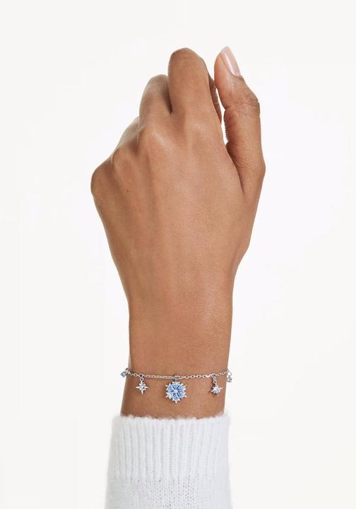 Produktbild Swarovski Magic Armband Schneeflocke Blau Rhodiniert (24 cm, Swarovski Metall)