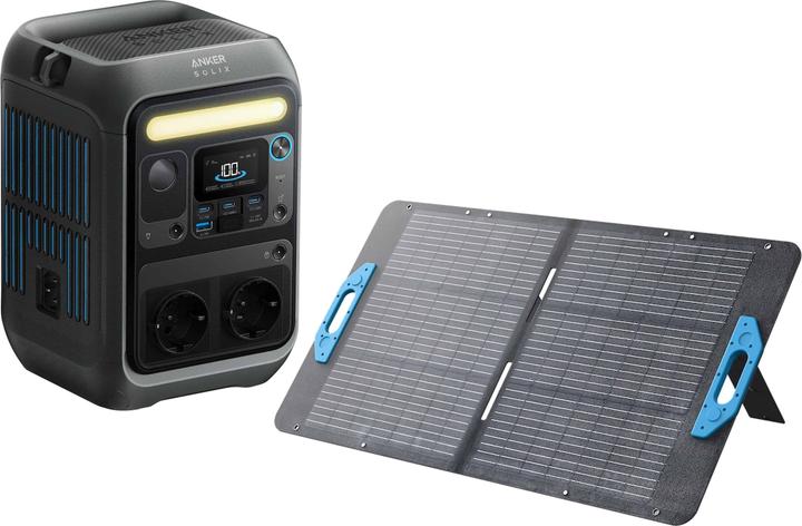 Produktbild Anker Solix Powerstation C 300 X + Solarpanel 100W