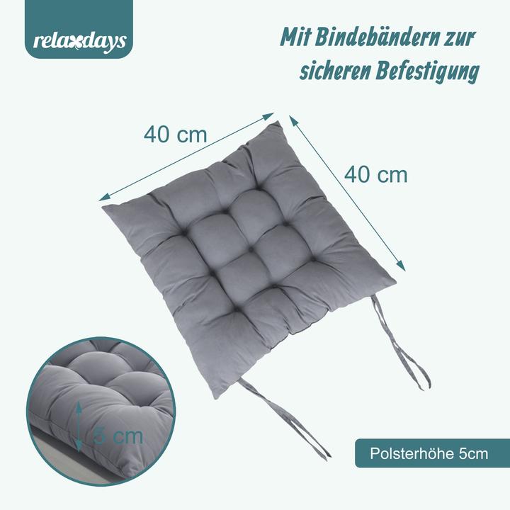 Productafbeelding Relaxdays 4x Stuhlkissen (40 x 40 cm)