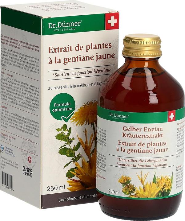 Actual product image Dr. Dünner Thin Yellow Gentian Herbal Extract Fl 250 ml (1 Piece, Liquid, 470 g)