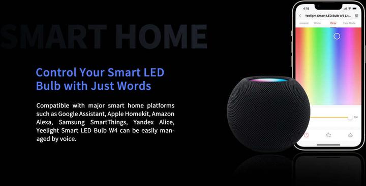 Produktbild Yeelight Inteligentna żarówka W4 E27 (kolor) 1szt (E27, 806 lm, 1 x)