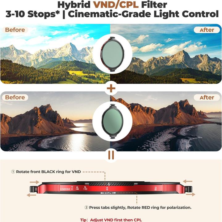 Produktbild Freewell Real Locking Variable ND/CPL Filter Mega Kit (82 mm, ND- / Graufilter)