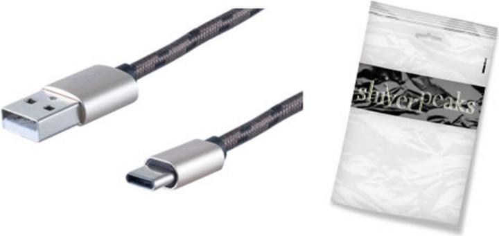Produktbild Shiverpeaks USB Ladekabel USB A-ST auf USB C-ST Nylon gr?n 0,3m (0.30 m, USB 2.0)