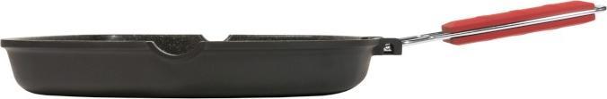 Actual product image Moneta Grill pan 28 x 28 cm Pro Grill with Folding Handle Also for Induction (Grill pan, Aluminium)